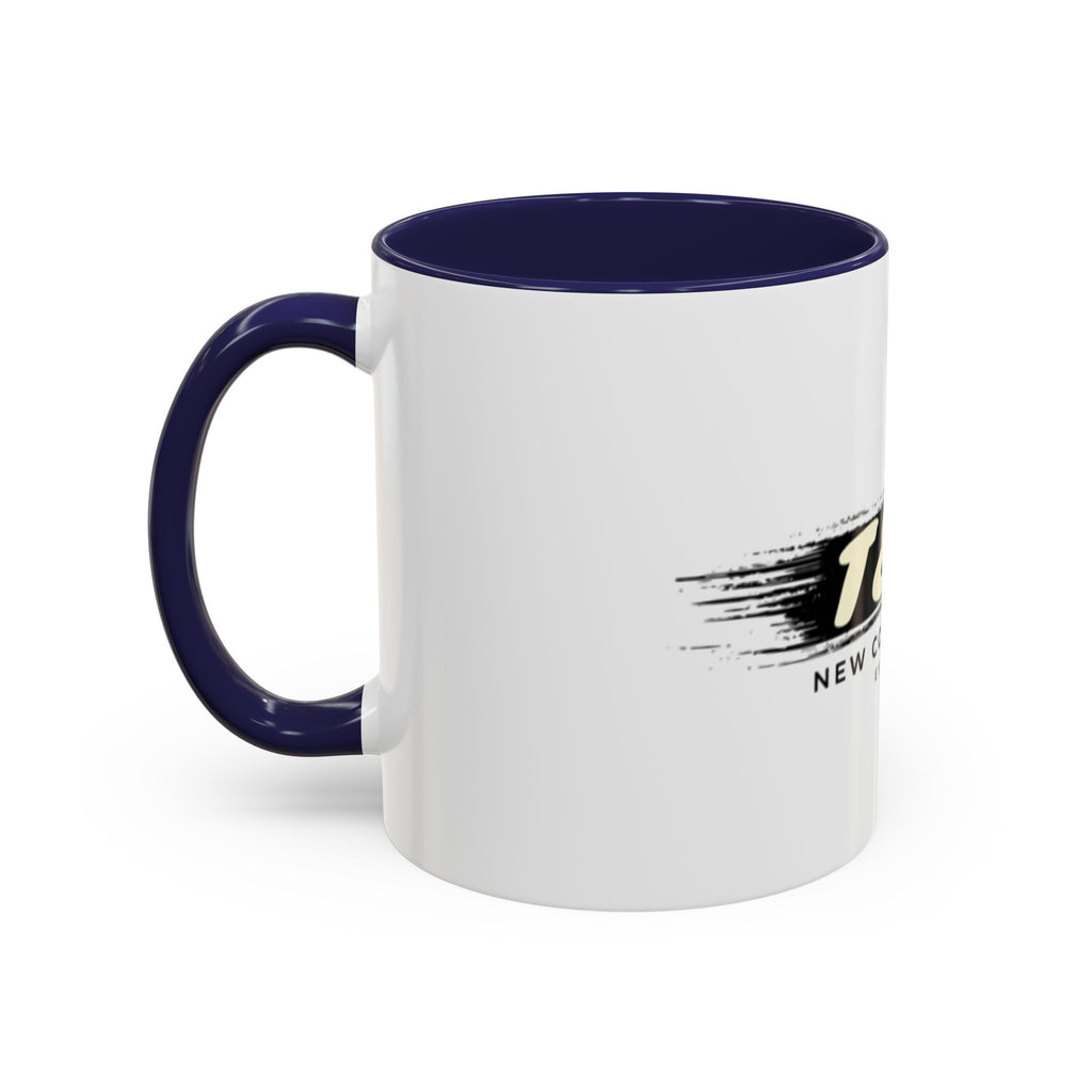 T&P New Collection Accent Coffee Mug — 11/15oz Ceramic Mug with Black Handle & Rim