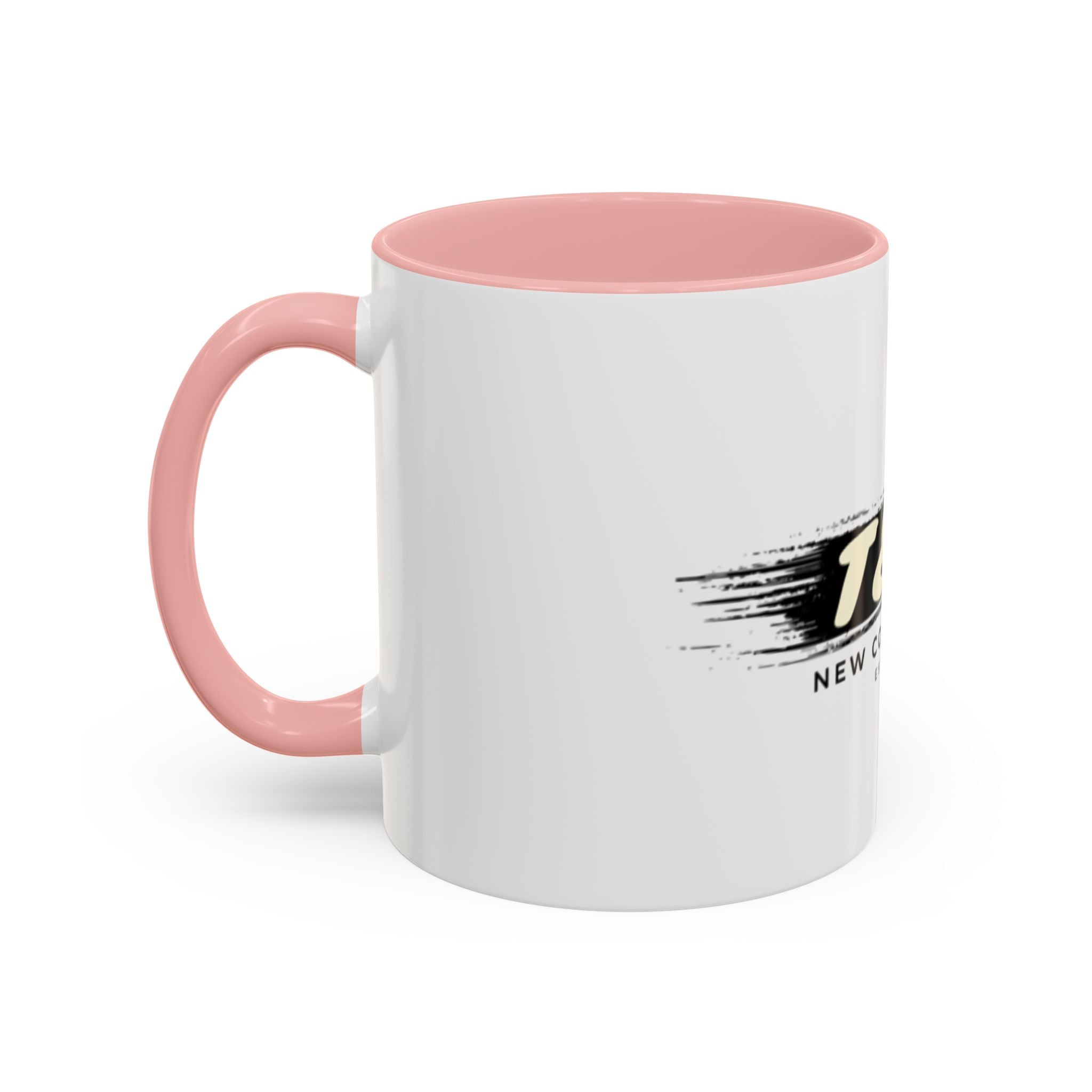 T&P New Collection Accent Coffee Mug — 11/15oz Ceramic Mug with Black Handle & Rim