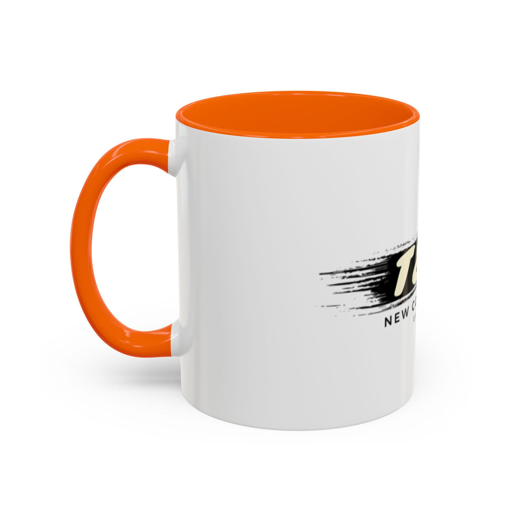 T&P New Collection Accent Coffee Mug — 11/15oz Ceramic Mug with Black Handle & Rim